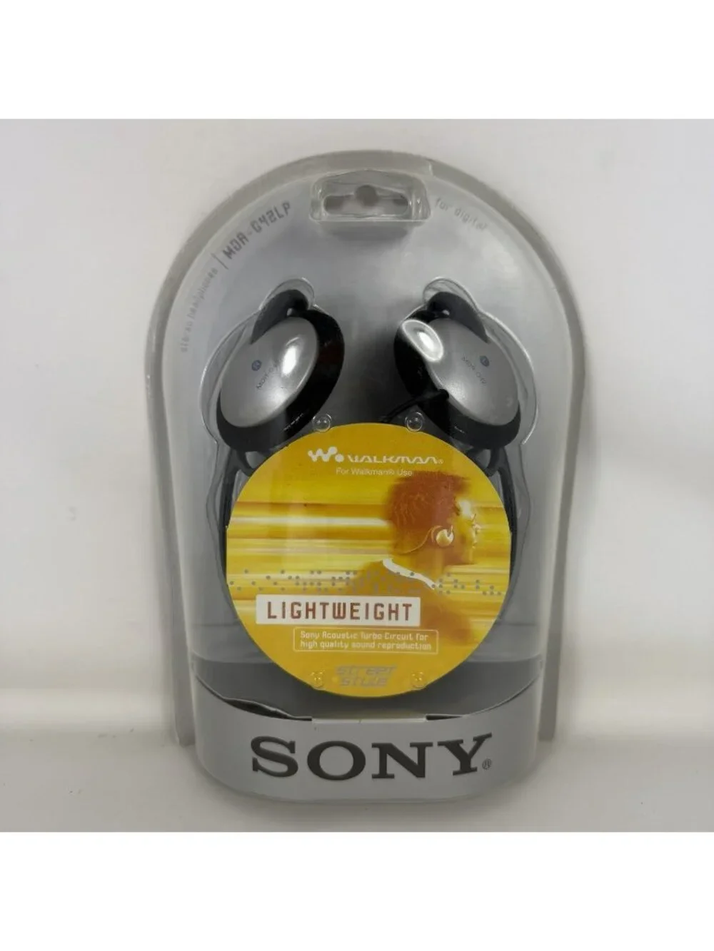 Vintage Sony MDR-G42LP Neckband Stereo On-Ear Headphones 3.5mm Black/Silver 30mm